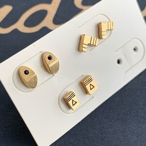 Madewell Tiny Stud Earrings (3 -pair bundle)